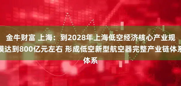 金牛财富 上海：到2028年上海低空经济核心产业规模达到800亿元左右 形成低空新型航空器完整产业链体系